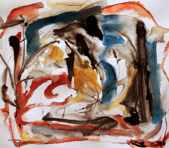 Abstract watercolour and ink i